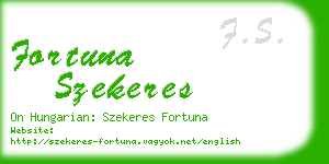 fortuna szekeres business card